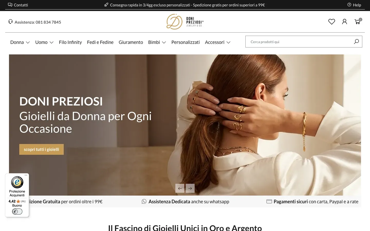 Home page of Doni Preziosi (donipreziosi.com)