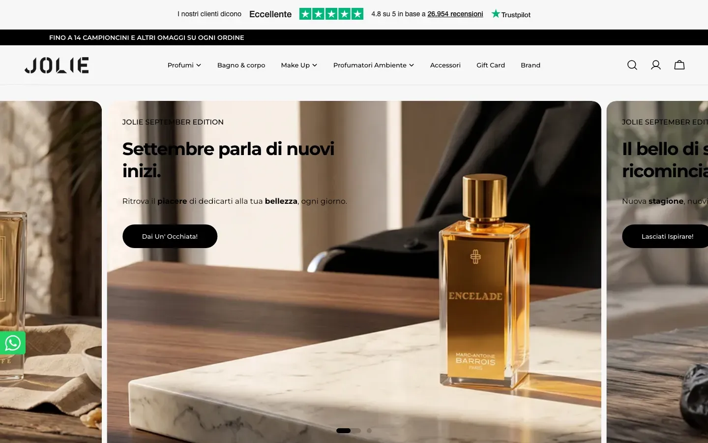 Home page of Jolie Profumerie (jolieprofumerie.com)